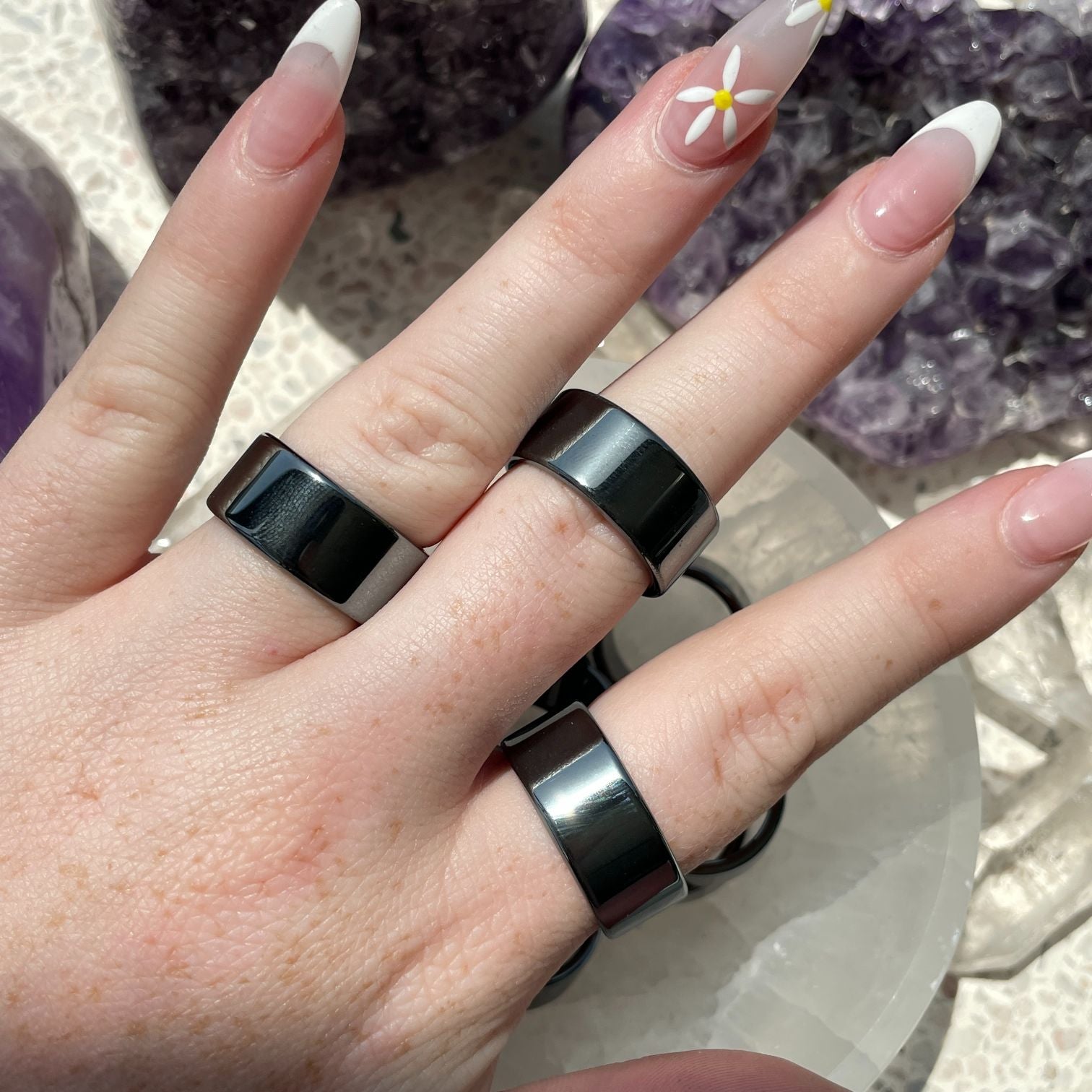 Hematite Ring - 8mm Hematite Ring - 8mm